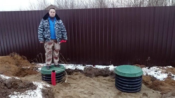 Установка приемного коллектора (колодца) до 3-х метров в поселке Воровском